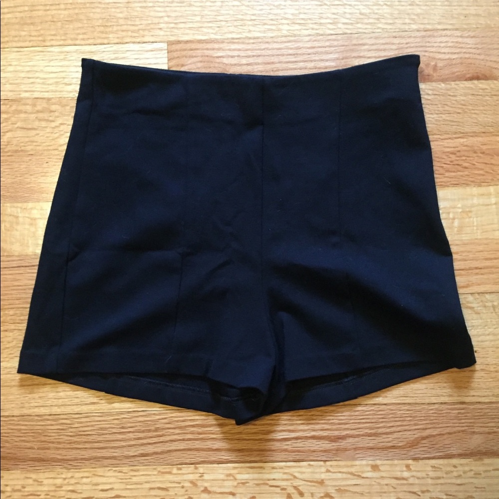 High waisted, black Express shorts, size 6